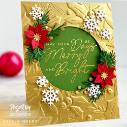Spellbinders Holly & Foliage 3D Embossing Folder