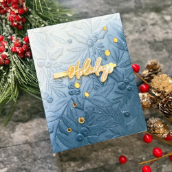 Spellbinders Holly & Foliage 3D Embossing Folder