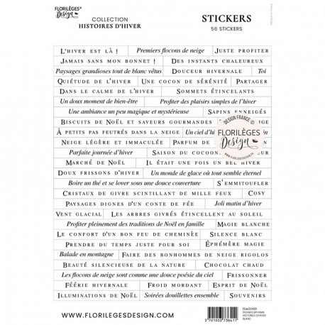 Florileges Stickers HISTOIRES D'HIVER