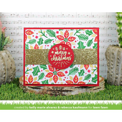 Lawn Fawn Poinsettia Background Lawn Clippings Stencil 3pz