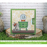 Lawn Fawn Poinsettia Background Lawn Clippings Stencil 3pz