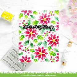Lawn Fawn Poinsettia Background Lawn Clippings Stencil 3pz