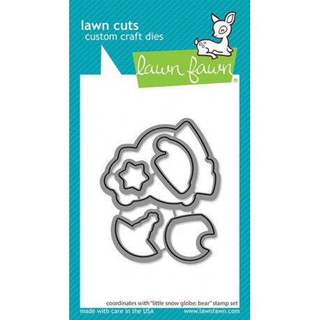 LAWN FAWN Little Snow Globe BEAR Cuts