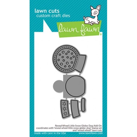 LAWN FAWN Reveal Wheel Little Snow Globe: DOG Add-On Cuts