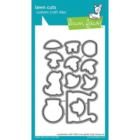 LAWN FAWN Little Snow Globe DOG Cuts