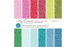 My Favorite Things Colorful Christmas Text Paper Pad 15x15cm