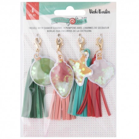 Vicki Boutin Peppermint Kisses Charms Tassels with Shaker