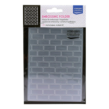 Vaessen Creative Embossing Folder Mattoni