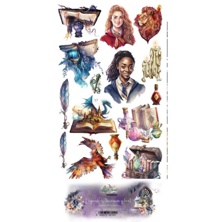Alchemy of Art Legends of the Magic School Extras to Cut 15x30,5cm