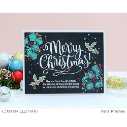 Mama Elephant MERRY CHRISTMAS WISHES Clear Stamp