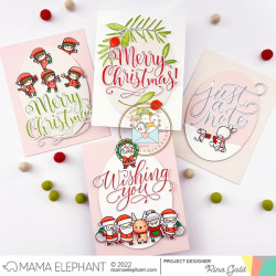 Mama Elephant MERRY CHRISTMAS WISHES Clear Stamp