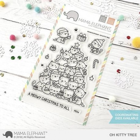 Mama Elephant OH KITTY TREE Clear Stamp