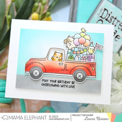 Mama Elephant DELIVER BY TRUCK Clear Stamp