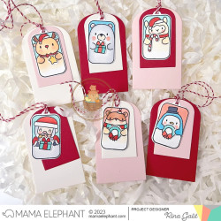 Mama Elephant LIL FRIEND TAGS Clear Stamp