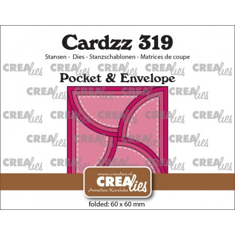 Crealies Cardzz Dies No. 319 Pocket & Envelope with 4 Half Circle Flaps