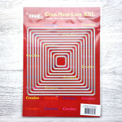 Crealies Crea-Nest-Lies XXL Dies No. 160 Squares With Rounded Corners And Stitchline