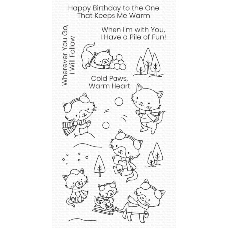 My Favorite Things Winter Kittens Clear Stamps