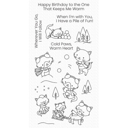 My Favorite Things Winter Kittens Clear Stamps