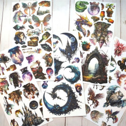 Alchemy of Art Legends of the Magic School Extras to Cut 15x30,5cm