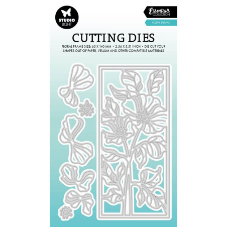 StudioLight Cutting Dies Essentials Poppy Frame nr.735