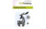 CraftEmotions Clearstamps Reindeer Design and Stars