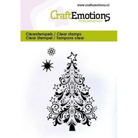CraftEmotions Clearstamps Christmas Tree Ornament & Star