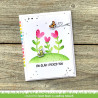 Lawn Fawn Poinsettia Background Lawn Clippings Stencil 3pz