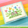 Lawn Fawn Poinsettia Background Lawn Clippings Stencil 3pz