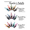 Lindy's Stamp Gang Painter's Palette VINNY'S VIEW Flat Magical Shakers x5