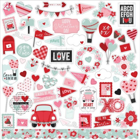 Echo Park Love Notes Element Sticker 30x30cm