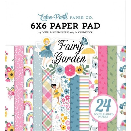 Echo Park Fairy Garden Paper Pad 15x15cm