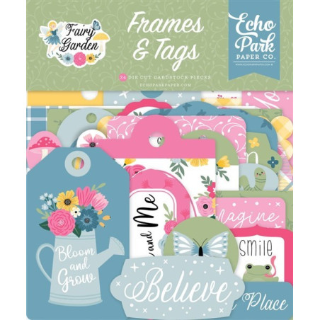 Echo Park Fairy Garden Frames & Tags 34pz