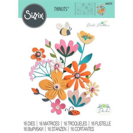 Thinlits Die Set 16pz - Fabulous Bold Flora 666255