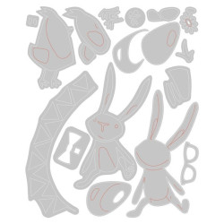 Thinlits Die Set 17pz - Vault Bunny + Chick by Tim Holtz 666561