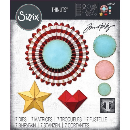 Thinlits Die Set 7pz - Vault Rosettes by Tim Holtz 666567