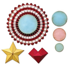 Thinlits Die Set 7pz - Vault Rosettes by Tim Holtz 666567