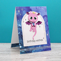 Spellbinders Dancin' Birthday Dragon Etched Dies