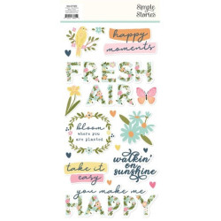 Simple Stories Fresh Air Foam Stickers 40pz