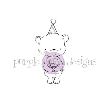 Purple Onion Designs Stacey Yacula - Dylan (Party bear holding cake)