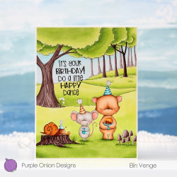 Purple Onion Designs Stacey Yacula - Dylan (Party bear holding cake)