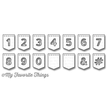 My Favorite Things Die-Namics Stitched Banner Numbers