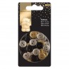 30 Metallic Buttons