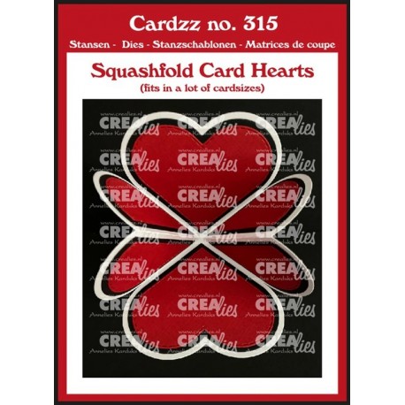 Crealies Cardzz Dies No. 315 Squashfold Card Heart