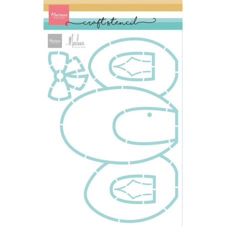 Marianne Design Craft Stencil A5 by Marleen Egg cottage