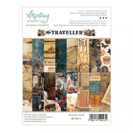Mintay Papers TRAVELLER ADD-ON Paper Pack 15x20cm