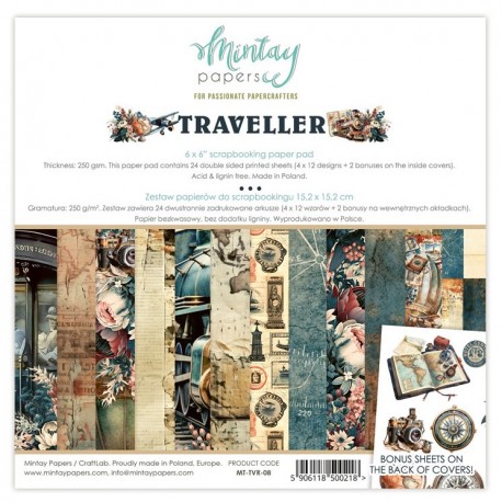 Mintay Papers TRAVELLER Paper Pad 15x15cm
