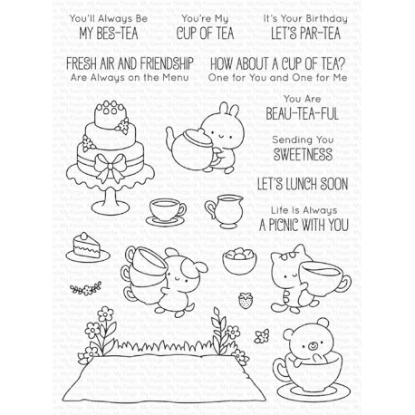 My Favorite Things Tea Party Pals Clear Stamps