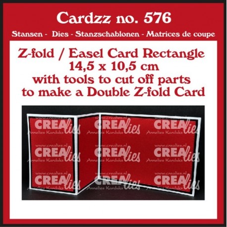 Crealies Cardzz no. 576 Z-fold Easel Card Rectangle Horizontal