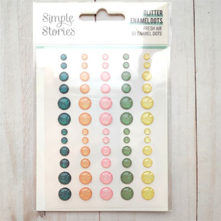 Simple Stories Fresh Air Glitter Enamel Dots