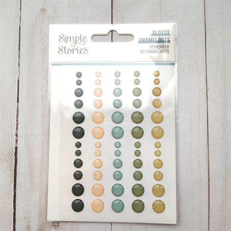 Simple Stories Remember Glossy Enamel Dots